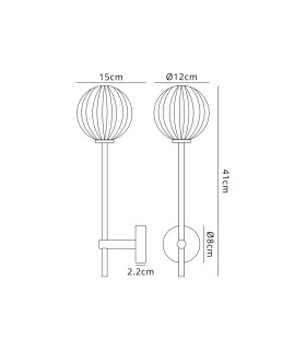Tivoli Tall Arm Wall Light 1 Light G9 IP44 Satin Black/Opal Round Segment Glass-2