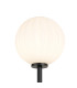 Tivoli Tall Arm Wall Light 1 Light G9 IP44 Satin Black/Opal Round Segment Glass-5