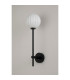 Tivoli Tall Arm Wall Light 1 Light G9 IP44 Satin Black/Opal Round Segment Glass-7