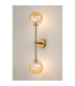 Tivoli Tall Arm Wall Light 2 Light G9 IP44 Brass Gold/Amber Smooth Round Glass-3