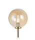 Tivoli Tall Arm Wall Light 2 Light G9 IP44 Brass Gold/Amber Smooth Round Glass-7