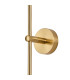Tivoli Tall Arm Wall Light 2 Light G9 IP44 Brass Gold/Amber Smooth Round Glass-8