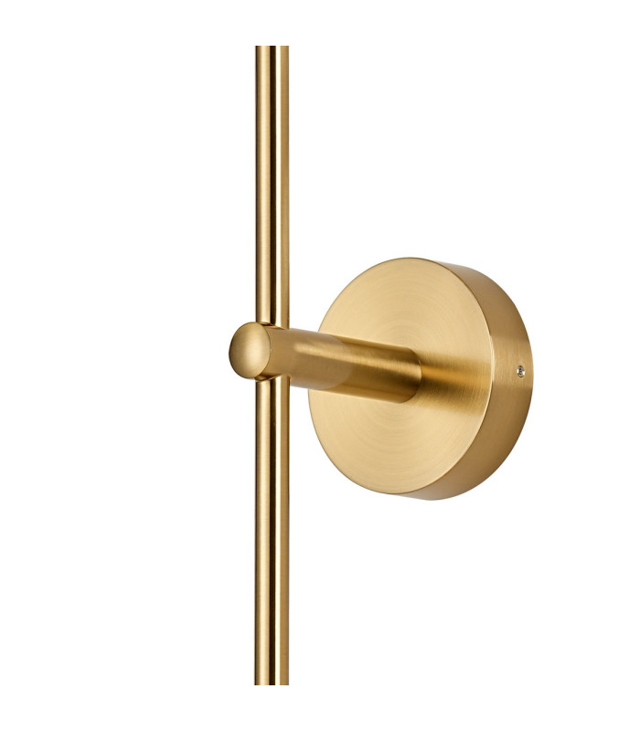 Tivoli Tall Arm Wall Light 2 Light G9 IP44 Brass Gold/Amber Smooth Round Glass-8