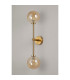 Tivoli Tall Arm Wall Light 2 Light G9 IP44 Brass Gold/Amber Smooth Round Glass-10