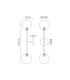 Tivoli Tall Arm Wall Light 2 Light G9 IP44 Brass Gold/Clear Smooth Round Glass-2