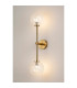 Tivoli Tall Arm Wall Light 2 Light G9 IP44 Brass Gold/Clear Smooth Round Glass-3