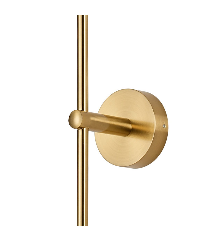 Tivoli Tall Arm Wall Light 2 Light G9 IP44 Brass Gold/Clear Smooth Round Glass-8