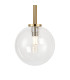 Tivoli Tall Arm Wall Light 2 Light G9 IP44 Brass Gold/Clear Smooth Round Glass-9