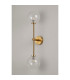 Tivoli Tall Arm Wall Light 2 Light G9 IP44 Brass Gold/Clear Smooth Round Glass-10
