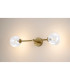 Tivoli Tall Arm Wall Light 2 Light G9 IP44 Brass Gold/Clear Smooth Round Glass-11