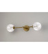 Tivoli Tall Arm Wall Light 2 Light G9 IP44 Brass Gold/Clear Smooth Round Glass-12