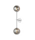 Tivoli Tall Arm Wall Light 2 Light G9 IP44 Polished Chrome/Smoke Smooth Round Glass-1