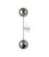 Tivoli Tall Arm Wall Light 2 Light G9 IP44 Polished Chrome/Smoke Smooth Round Glass-4