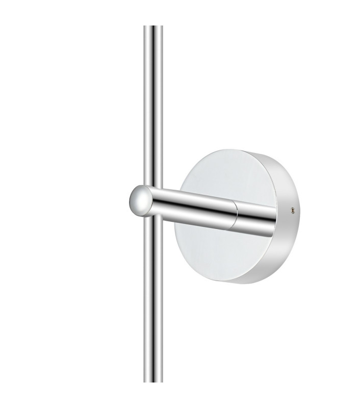 Tivoli Tall Arm Wall Light 2 Light G9 IP44 Polished Chrome/Smoke Smooth Round Glass-8