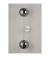 Tivoli Tall Arm Wall Light 2 Light G9 IP44 Polished Chrome/Smoke Smooth Round Glass-10