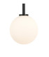 Tivoli Tall Arm Wall Light 2 Light G9 IP44 Satin Black/Opal Smooth Round Glass-6
