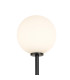 Tivoli Tall Arm Wall Light 2 Light G9 IP44 Satin Black/Opal Smooth Round Glass-7