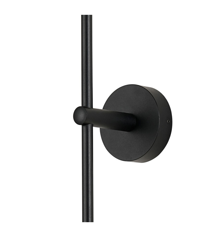 Tivoli Tall Arm Wall Light 2 Light G9 IP44 Satin Black/Opal Smooth Round Glass-8