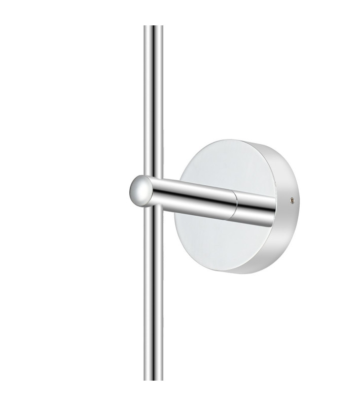 Tivoli Tall Arm Wall Light 2 Light G9 IP44 Polished Chrome/Clear Ribbed Round Glass-8