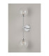 Tivoli Tall Arm Wall Light 2 Light G9 IP44 Polished Chrome/Clear Ribbed Round Glass-10
