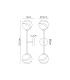 Tivoli Tall Arm Wall Light 2 Light G9 IP44 Brass Gold/Brown Round Marble Effect Glass-2