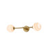 Tivoli Tall Arm Wall Light 2 Light G9 IP44 Brass Gold/Brown Round Marble Effect Glass-5