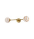 Tivoli Tall Arm Wall Light 2 Light G9 IP44 Brass Gold/Brown Round Marble Effect Glass-6