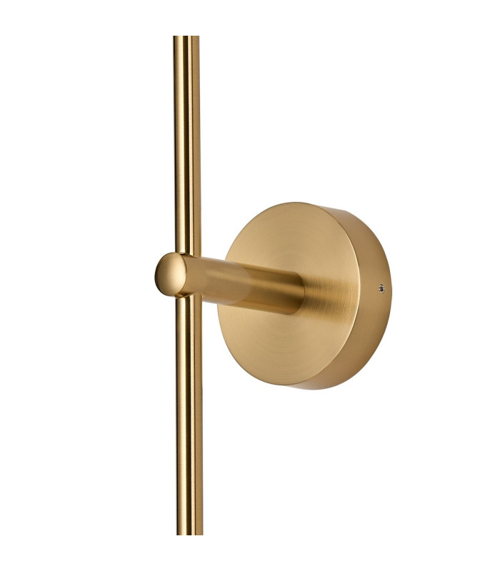 Tivoli Tall Arm Wall Light 2 Light G9 IP44 Brass Gold/Brown Round Marble Effect Glass-8