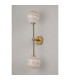 Tivoli Tall Arm Wall Light 2 Light G9 IP44 Brass Gold/Brown Round Marble Effect Glass-10