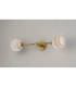Tivoli Tall Arm Wall Light 2 Light G9 IP44 Brass Gold/Brown Round Marble Effect Glass-12