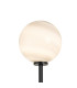 Tivoli Tall Arm Wall Light 2 Light G9 IP44 Satin Black/Grey Round Marble Effect Glass-7