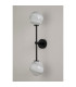 Tivoli Tall Arm Wall Light 2 Light G9 IP44 Satin Black/Grey Round Marble Effect Glass-10
