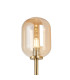 Tivoli Tall Arm Wall Light 2 Light G9 IP44 Brass Gold/Amber Smooth Tubular Glass-7