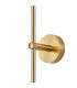 Tivoli Tall Arm Wall Light 2 Light G9 IP44 Brass Gold/Amber Smooth Tubular Glass-8