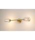 Tivoli Tall Arm Wall Light 2 Light G9 IP44 Brass Gold/Amber Smooth Tubular Glass-11