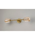 Tivoli Tall Arm Wall Light 2 Light G9 IP44 Brass Gold/Amber Smooth Tubular Glass-12
