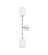 Tivoli Tall Arm Wall Light 2 Light G9 IP44 Polished Chrome/Opal Smooth Tubular Glass-4