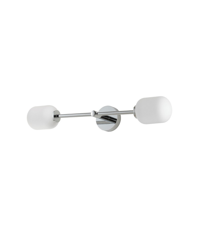 Tivoli Tall Arm Wall Light 2 Light G9 IP44 Polished Chrome/Opal Smooth Tubular Glass-9