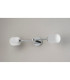 Tivoli Tall Arm Wall Light 2 Light G9 IP44 Polished Chrome/Opal Smooth Tubular Glass-12