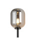 Tivoli Tall Arm Wall Light 2 Light G9 IP44 Satin Black/Smoke Smooth Tubular Glass-7