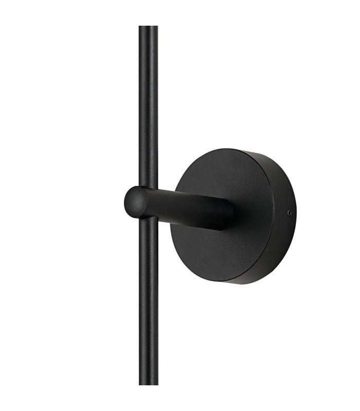 Tivoli Tall Arm Wall Light 2 Light G9 IP44 Satin Black/Smoke Smooth Tubular Glass-8