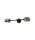 Tivoli Tall Arm Wall Light 2 Light G9 IP44 Satin Black/Smoke Smooth Tubular Glass-9
