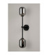 Tivoli Tall Arm Wall Light 2 Light G9 IP44 Satin Black/Smoke Smooth Tubular Glass-10