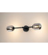 Tivoli Tall Arm Wall Light 2 Light G9 IP44 Satin Black/Smoke Smooth Tubular Glass-11