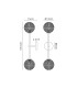 Tivoli Tall Arm Wall Light 2 Light G9 IP44 Satin Black/Clear Cross Pattern Round Glass-2