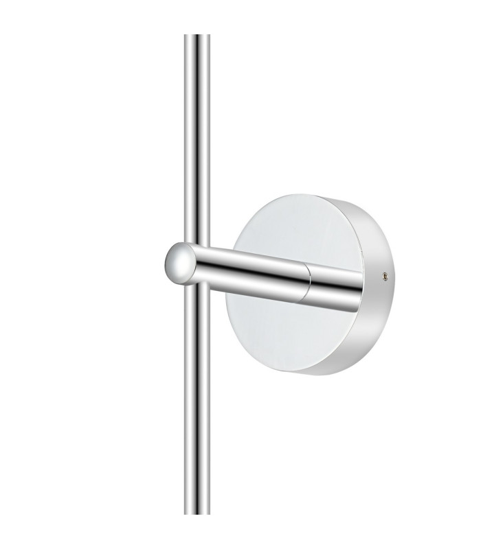 Tivoli Tall Arm Wall Light 2 Light G9 IP44 Polished Chrome/Clear Dune Effect Round Glass-8