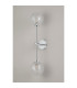 Tivoli Tall Arm Wall Light 2 Light G9 IP44 Polished Chrome/Clear Dune Effect Round Glass-10