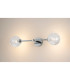 Tivoli Tall Arm Wall Light 2 Light G9 IP44 Polished Chrome/Clear Dune Effect Round Glass-11