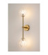 Tivoli Tall Arm Wall Light 2 Light G9 IP44 Brass Gold/Clear Waved Round Glass-3
