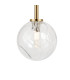 Tivoli Tall Arm Wall Light 2 Light G9 IP44 Brass Gold/Clear Waved Round Glass-6
